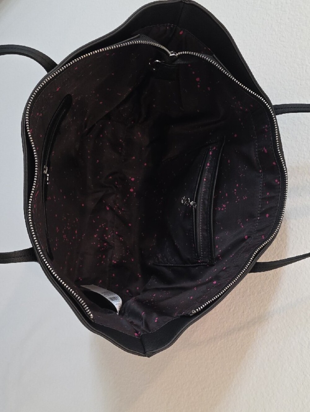 Desigual Holi Capri Black Tote Bag with Multicolor Splash Print - Picture 7 of 8